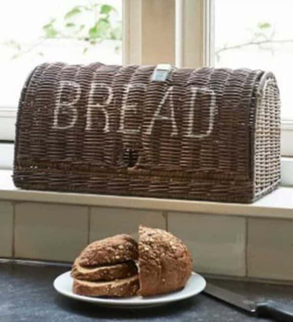 Rustic Rattan Bread Box Riviera Maison