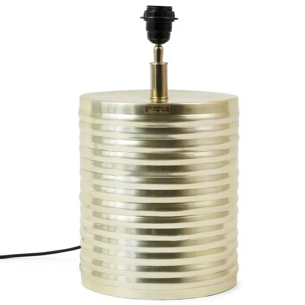 Docklands Ribbed Table Lamp S gold Riviéra Maison