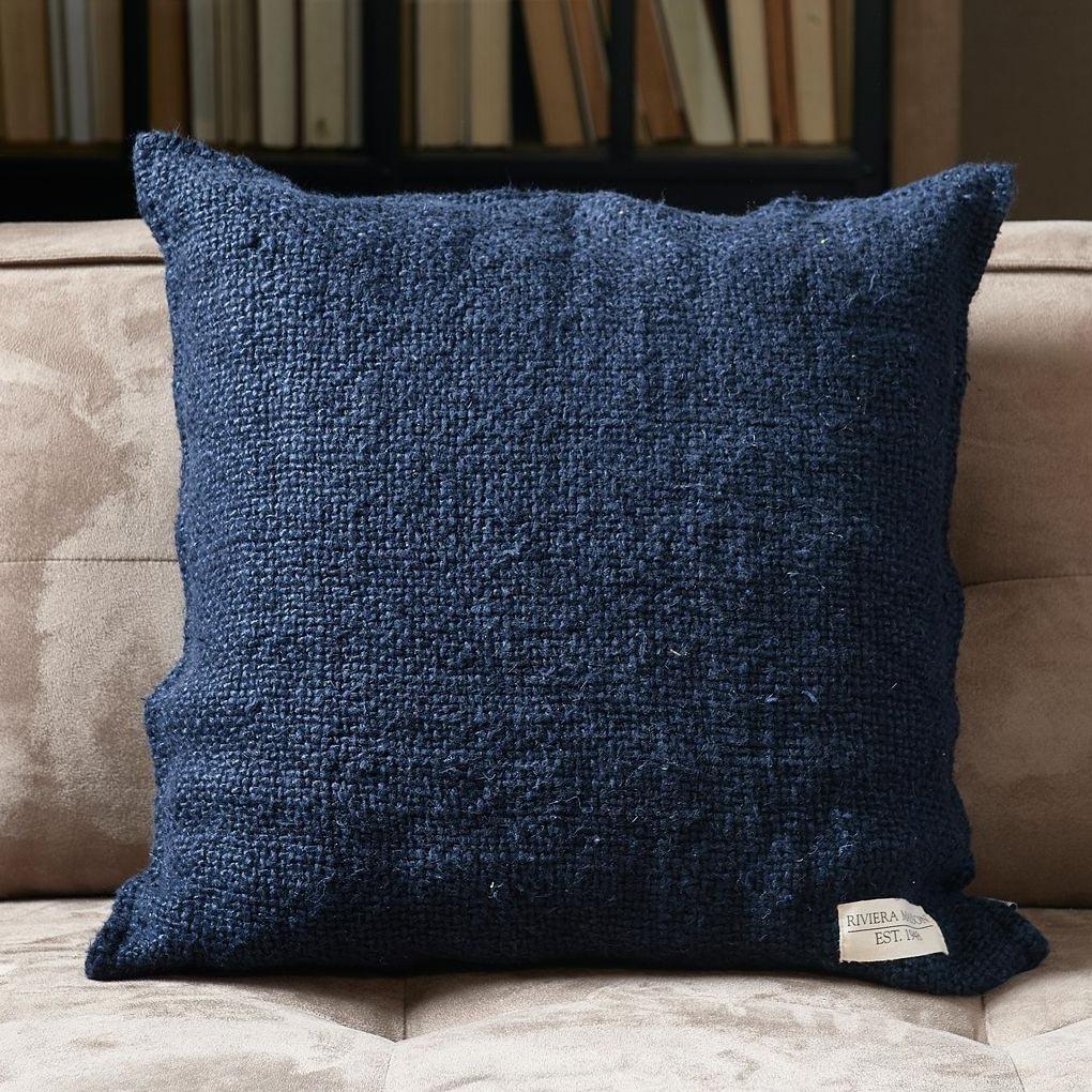 Rough Linen Pillow Cover blue Riviéra Maison