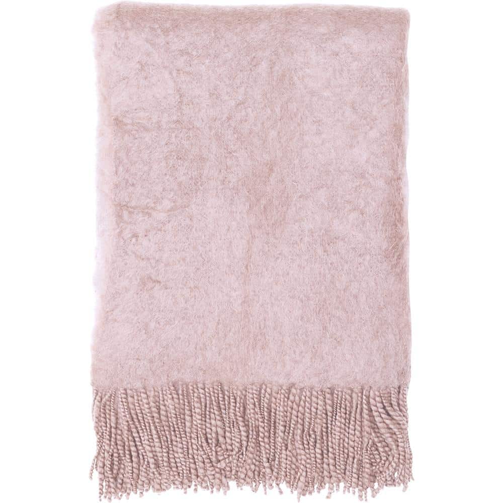 Wool throw Mohair pale pink 120x160cm Greengate