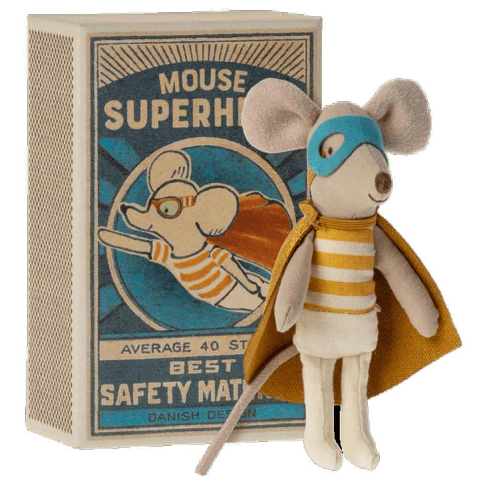 Little brother mouse superhero Maileg