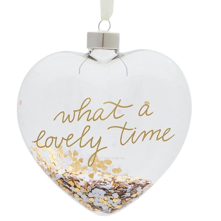 Lovely Time Heart Ornament gold M Rivièra Maison