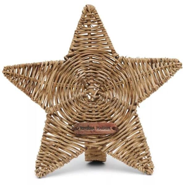 Rustic Rattan Star Tree Topper Rivièra Maison