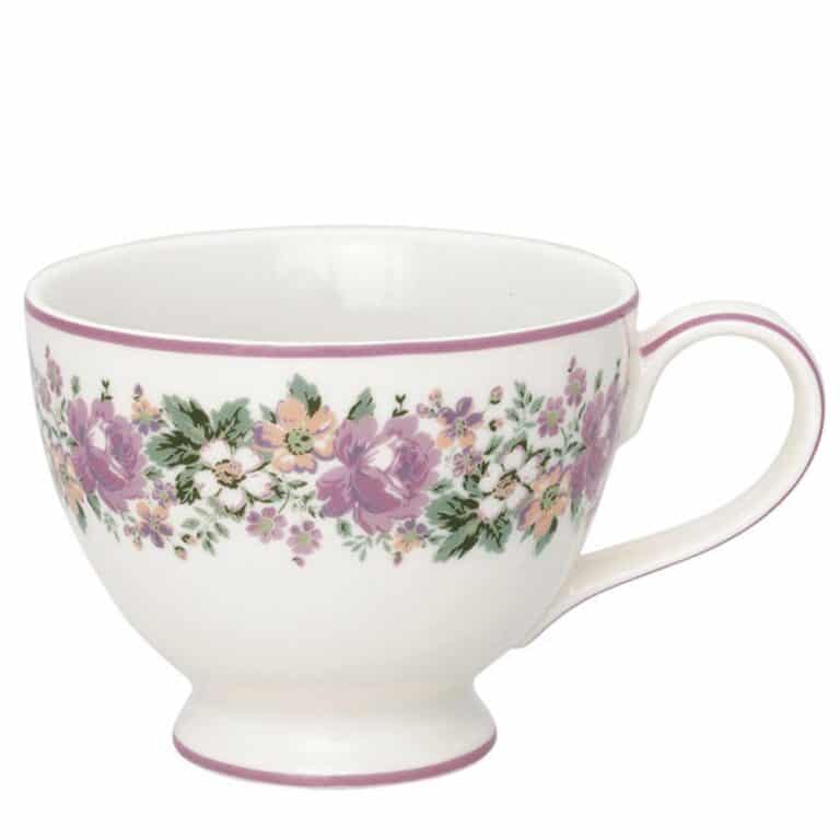 Kukkakuvioitu teekuppi
