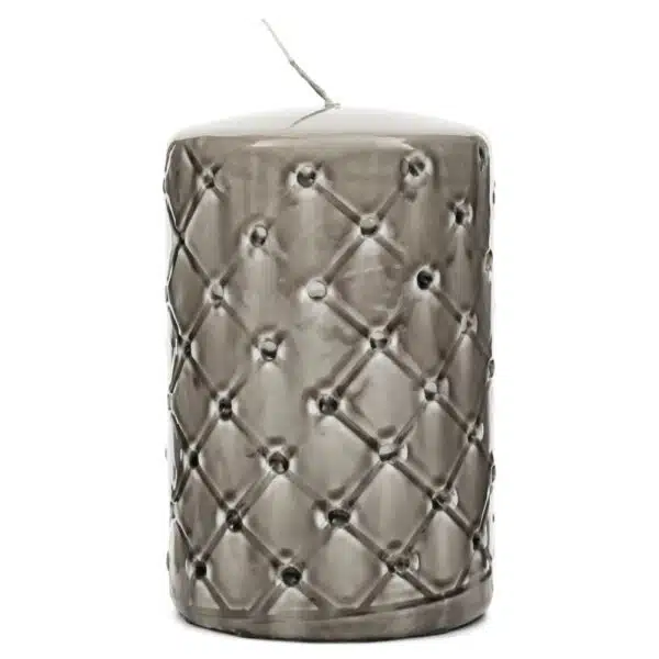 Pillar Candle Padded flax 9x15 Rivièra Maison
