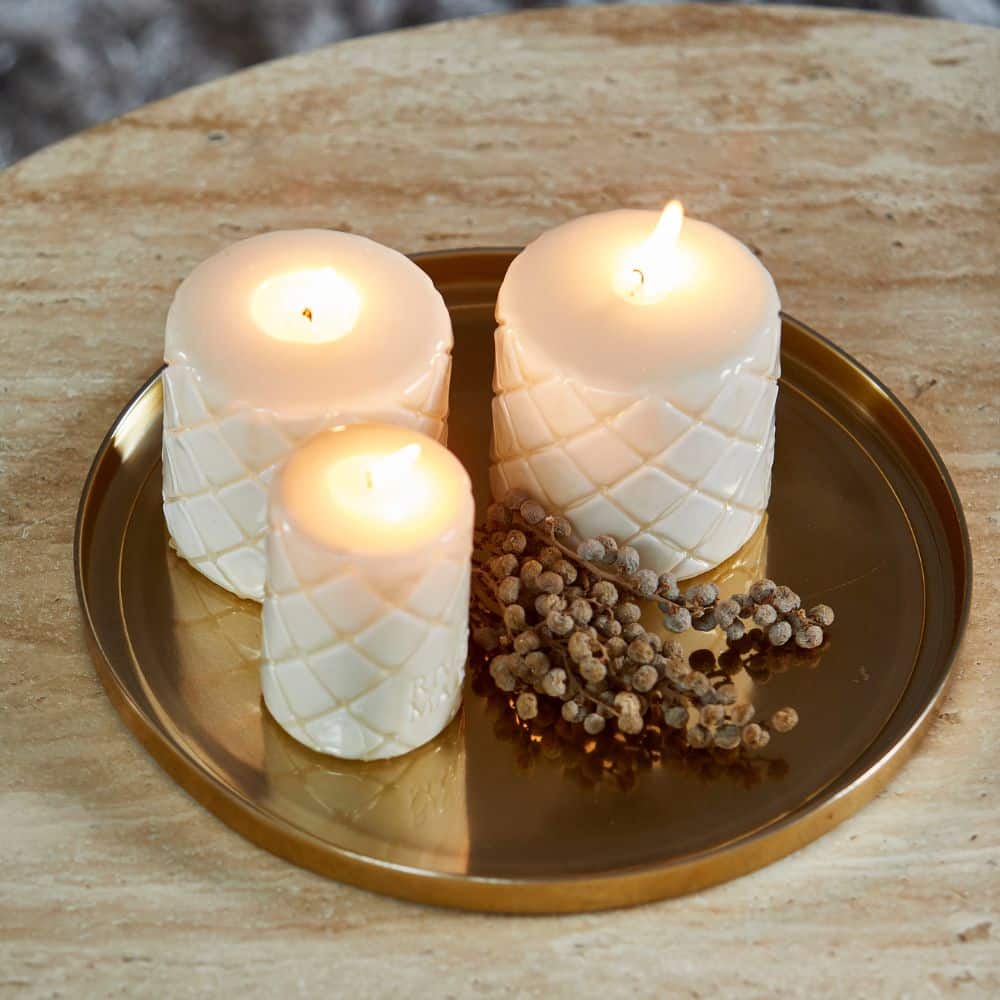 Chloé Candle Platter gold Rivièra Maison