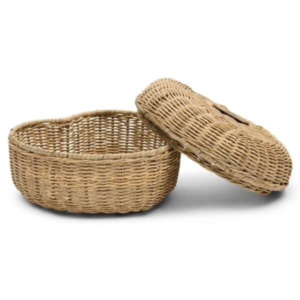 Storage Basket Rustic Rattan Heart Rivièra Maison