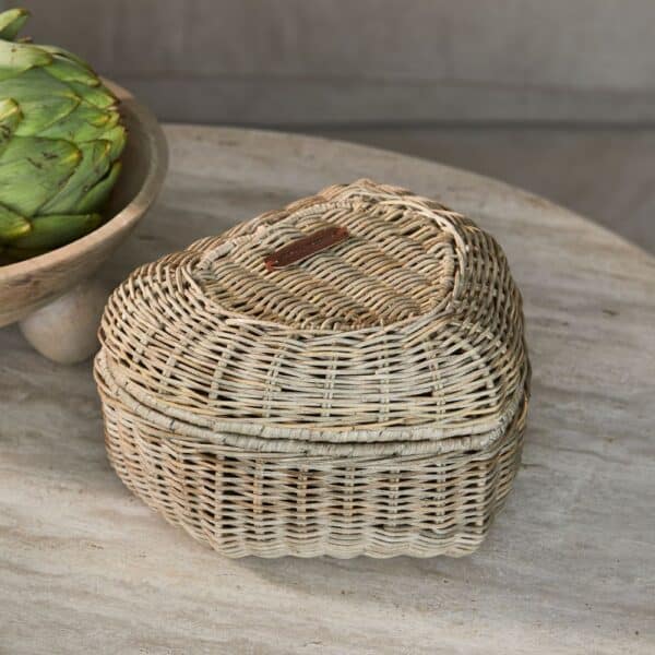 Storage Basket Rustic Rattan Heart Rivièra Maison