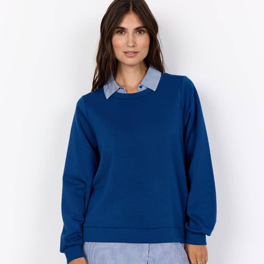 Collegepaita kauluksilla sininen SC | REILU MITOITUS!