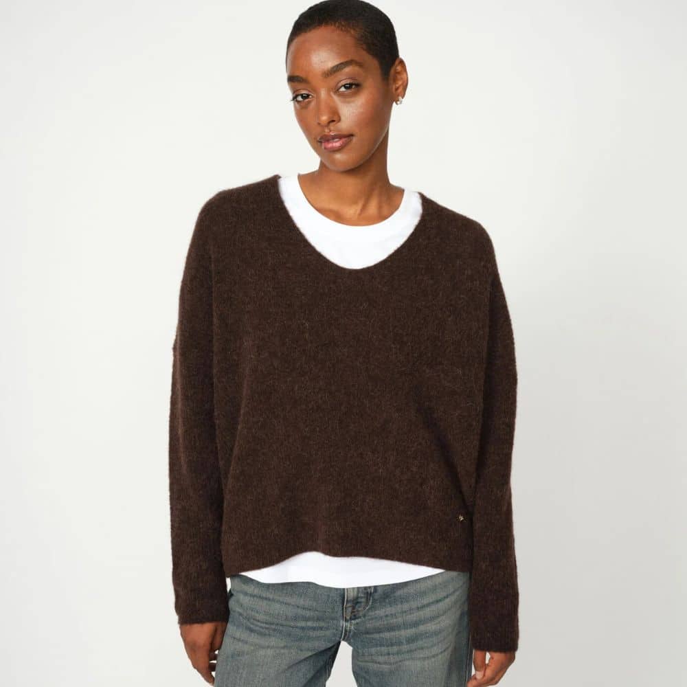 Alpakkaneule Thora ruskea Mos Mosh | ERITYISEN REILU MITOITUS!