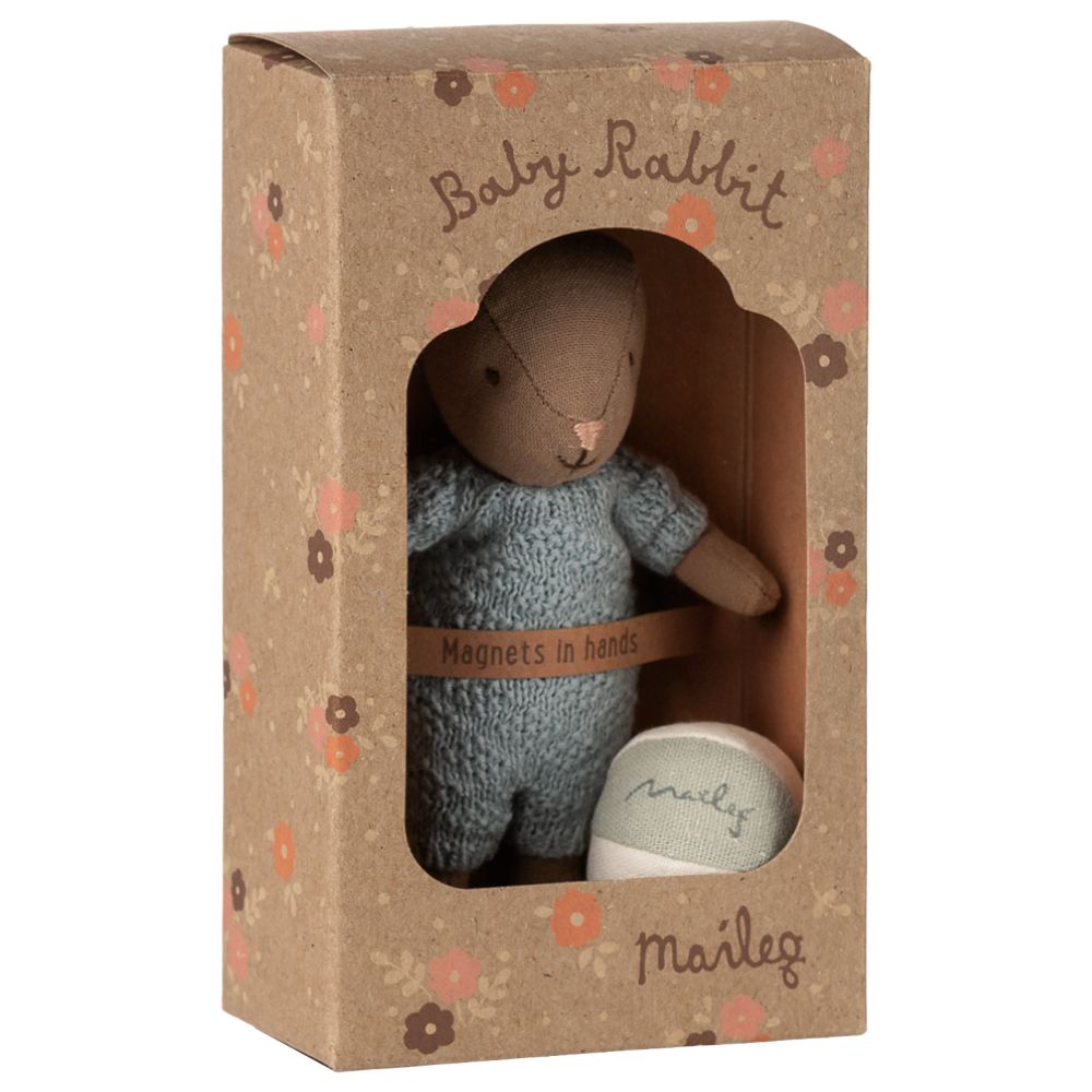 Rabbit set micro brown/blue Maileg PRE-SALE