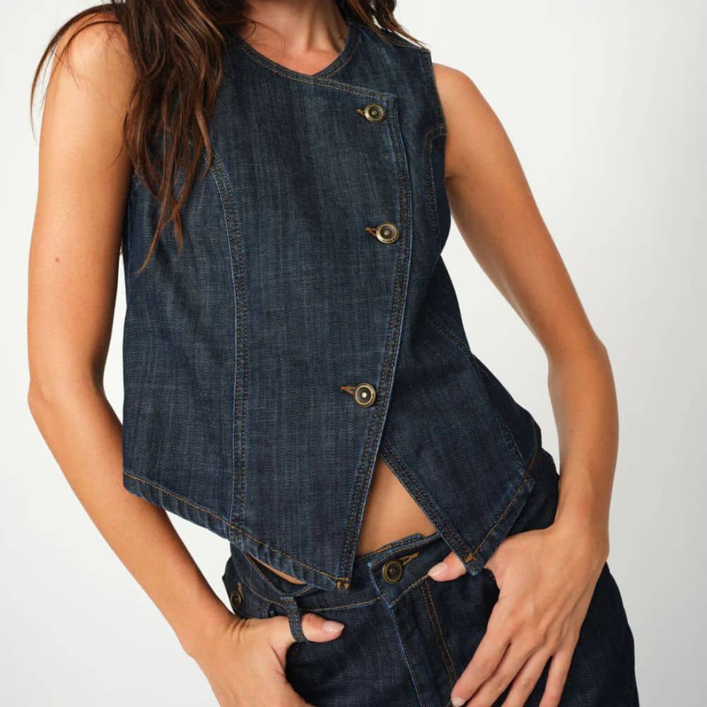 Farkkuliivi Ceden tummansininen Mos Mosh