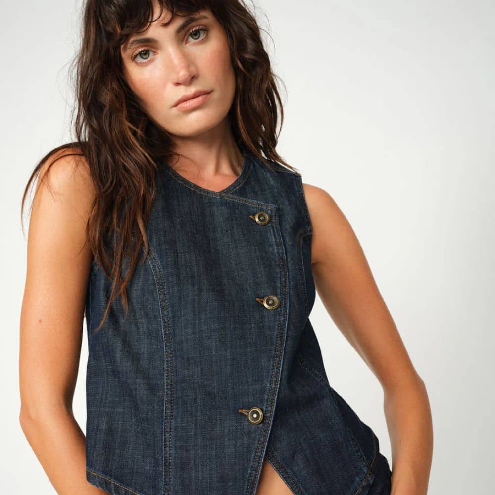 Farkkuliivi Ceden tummansininen Mos Mosh