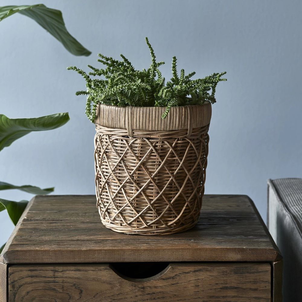 Flower Pot Rustic Rattan Diamond S Rivièra Maison