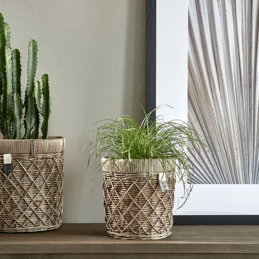 Flower Pot Rustic Rattan Diamond S Rivièra Maison