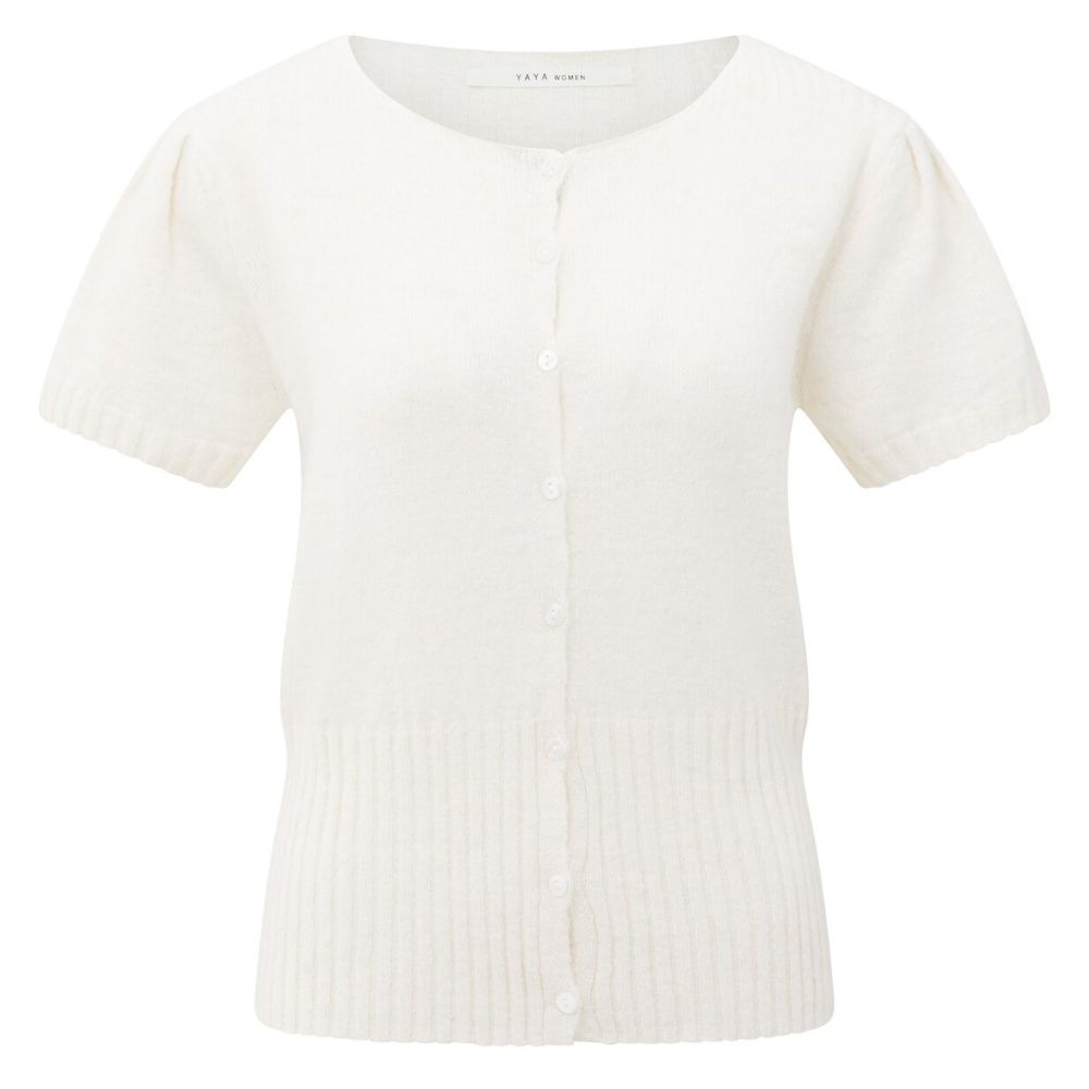 Neuletakki lyhythihainen valkoinen Yaya