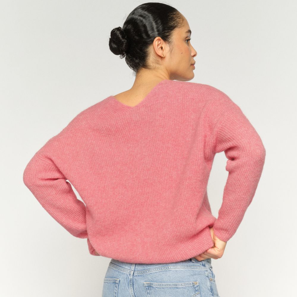 Alpakkaneule Thora vaalea roosa Mos Mosh