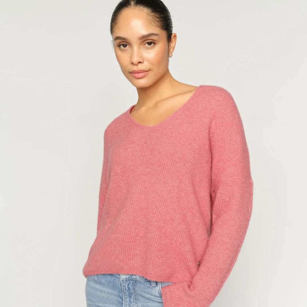 Alpakkaneule Thora vaalea roosa Mos Mosh