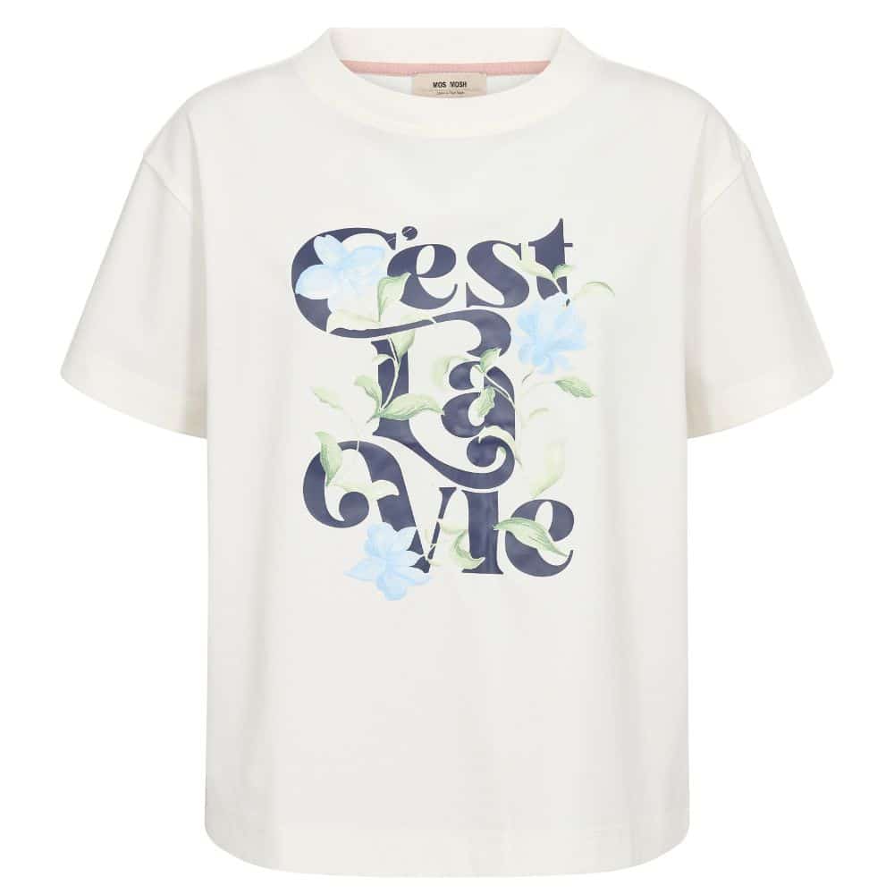 T-paita Flowish valkoinen Mos Mosh