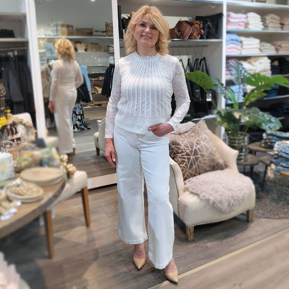 Farkut Dara Deluxe valkoinen 34" Mos Mos