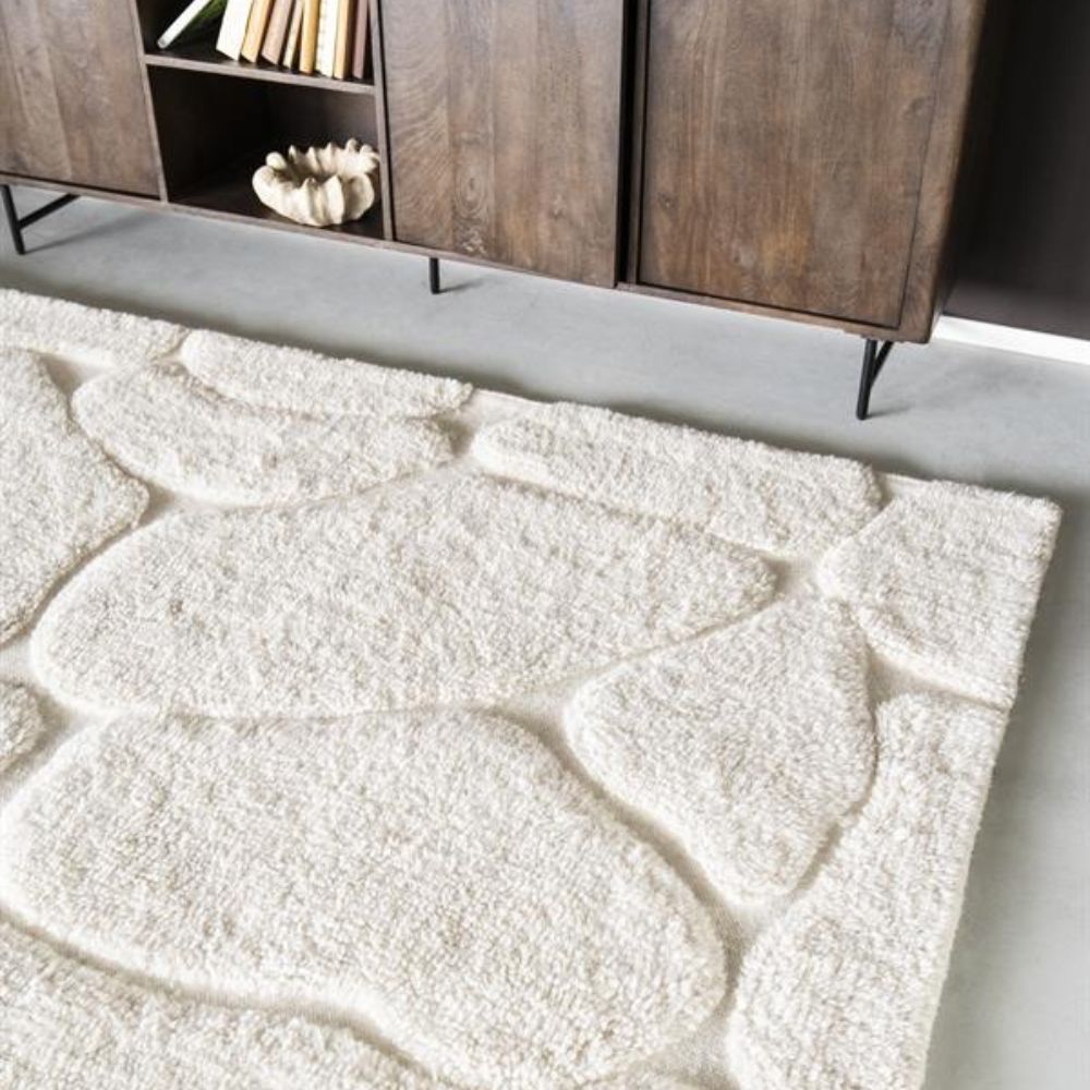 Villamatto Kala - luonnonvaalea ja taupe