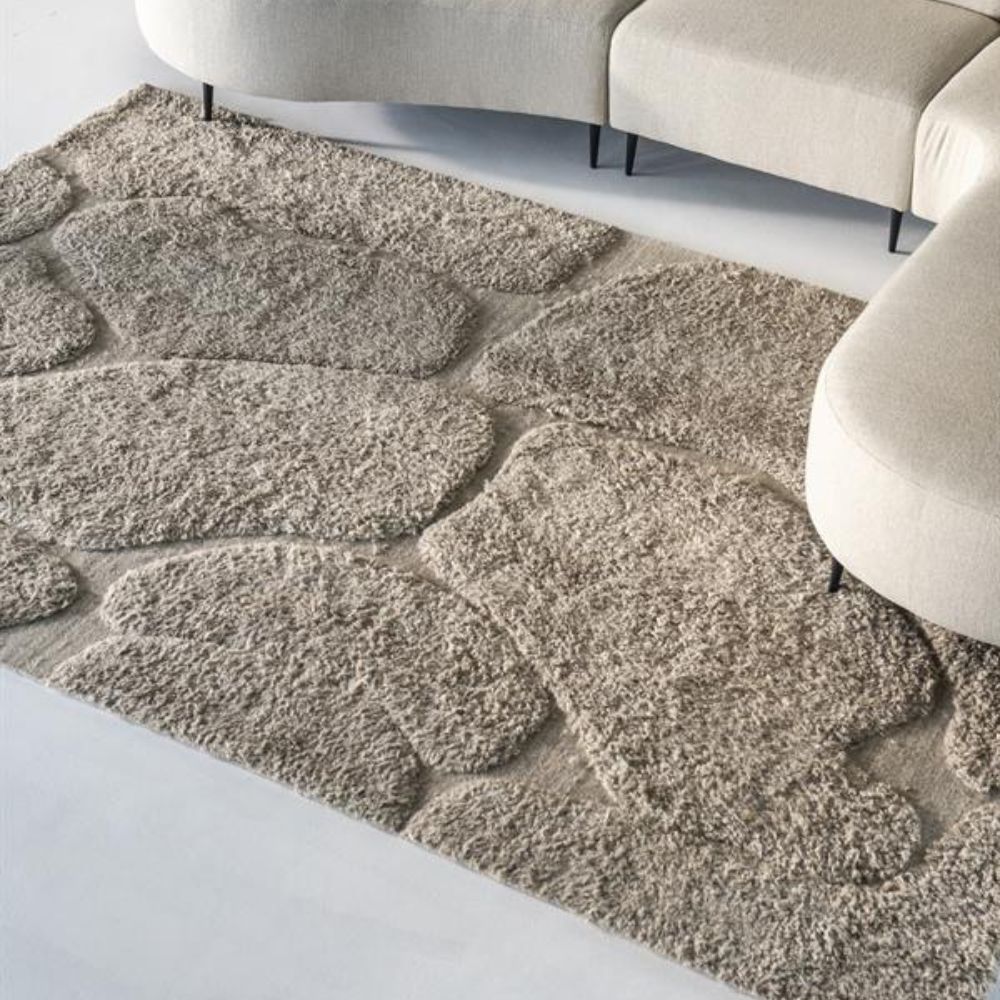 Villamatto Kala - luonnonvaalea ja taupe