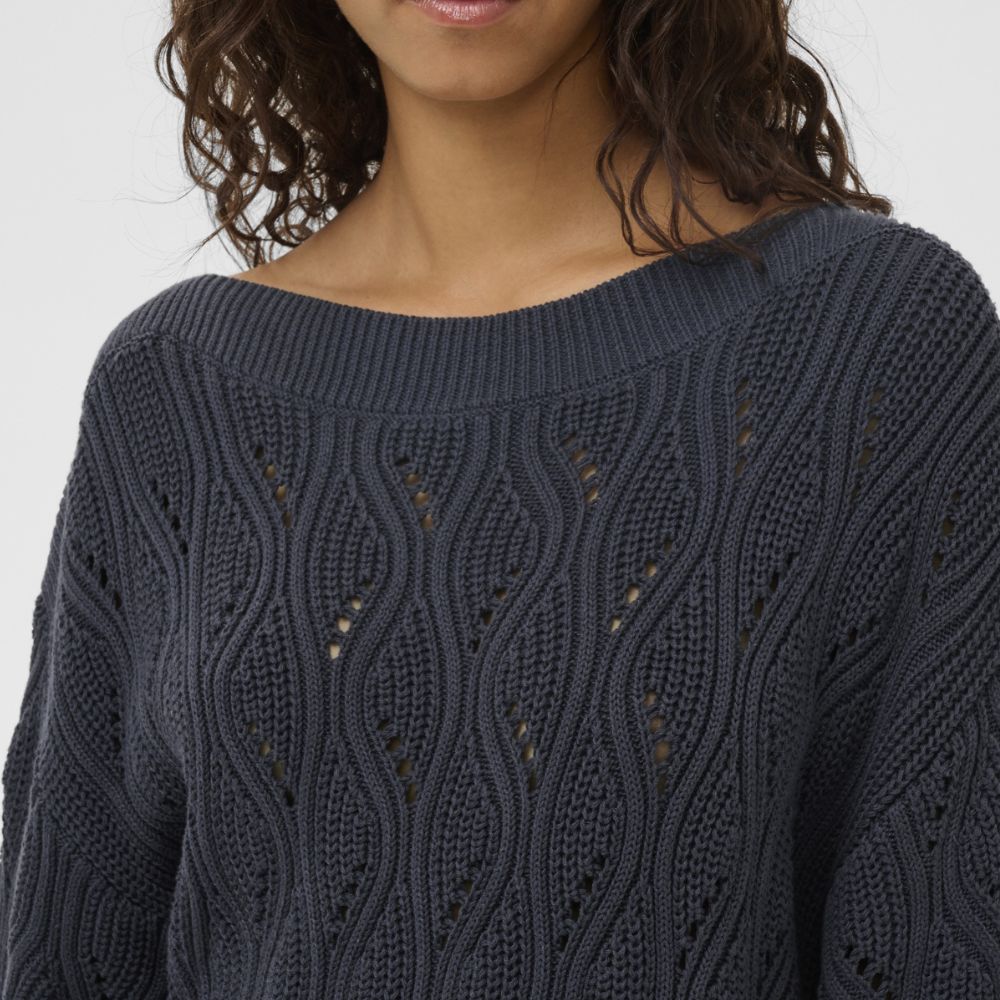 Puuvillaneule tummansininen Soaked