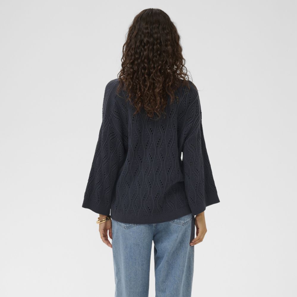 Puuvillaneule tummansininen Soaked