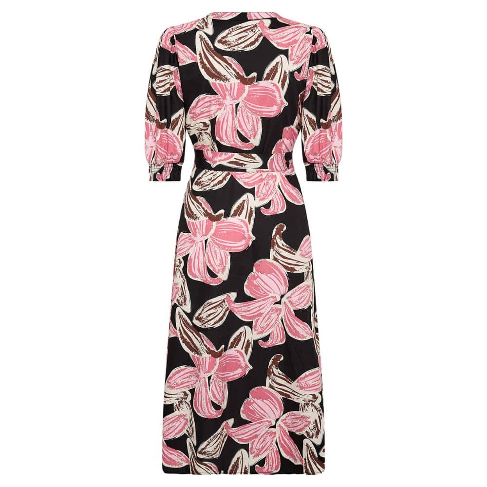 Puuvillamekko vaaleanpunakukallinen SC