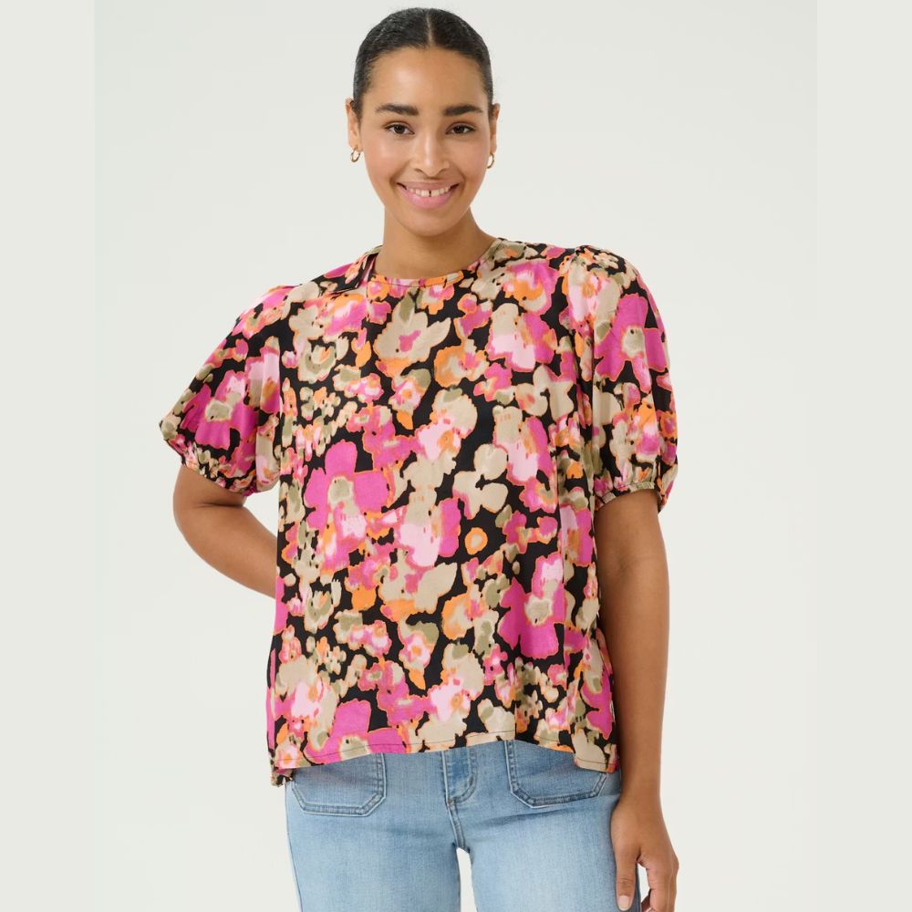 Viskoosipaita kuviollinen fuksia Kaffe