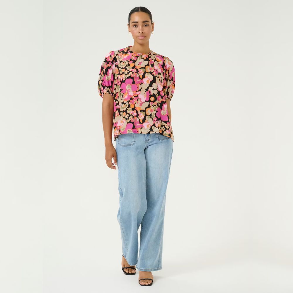 Viskoosipaita kuviollinen fuksia Kaffe