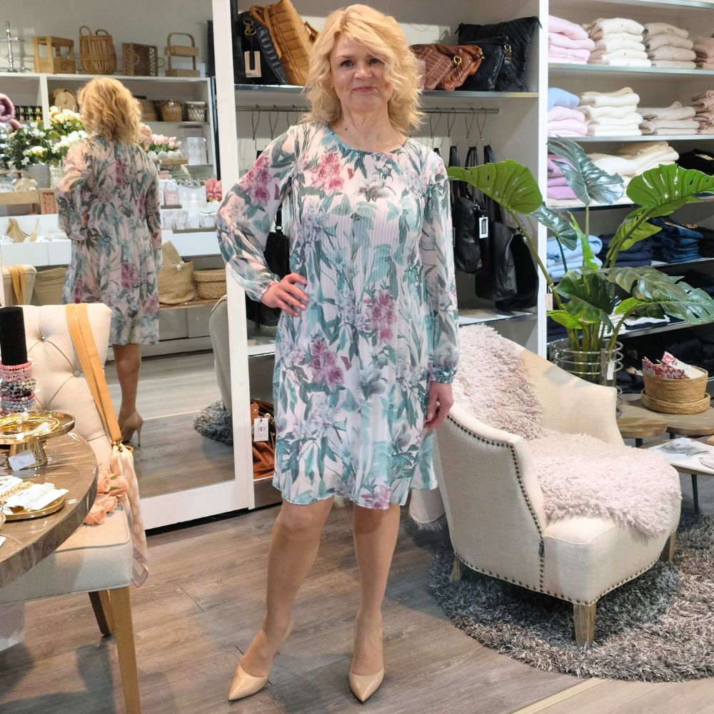 Sifonkimekko kuviollinen roosa STI