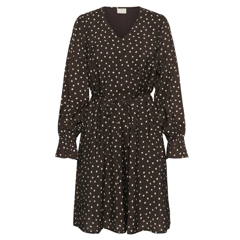 Mekko ruskea pilkullinen Kaffe