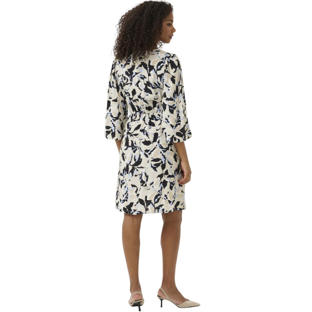 Mekko kuviollinen beige/sininen Kaffe