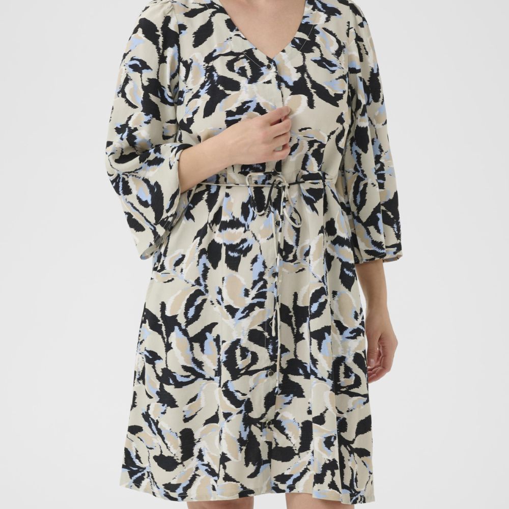 Mekko kuviollinen beige/sininen Kaffe
