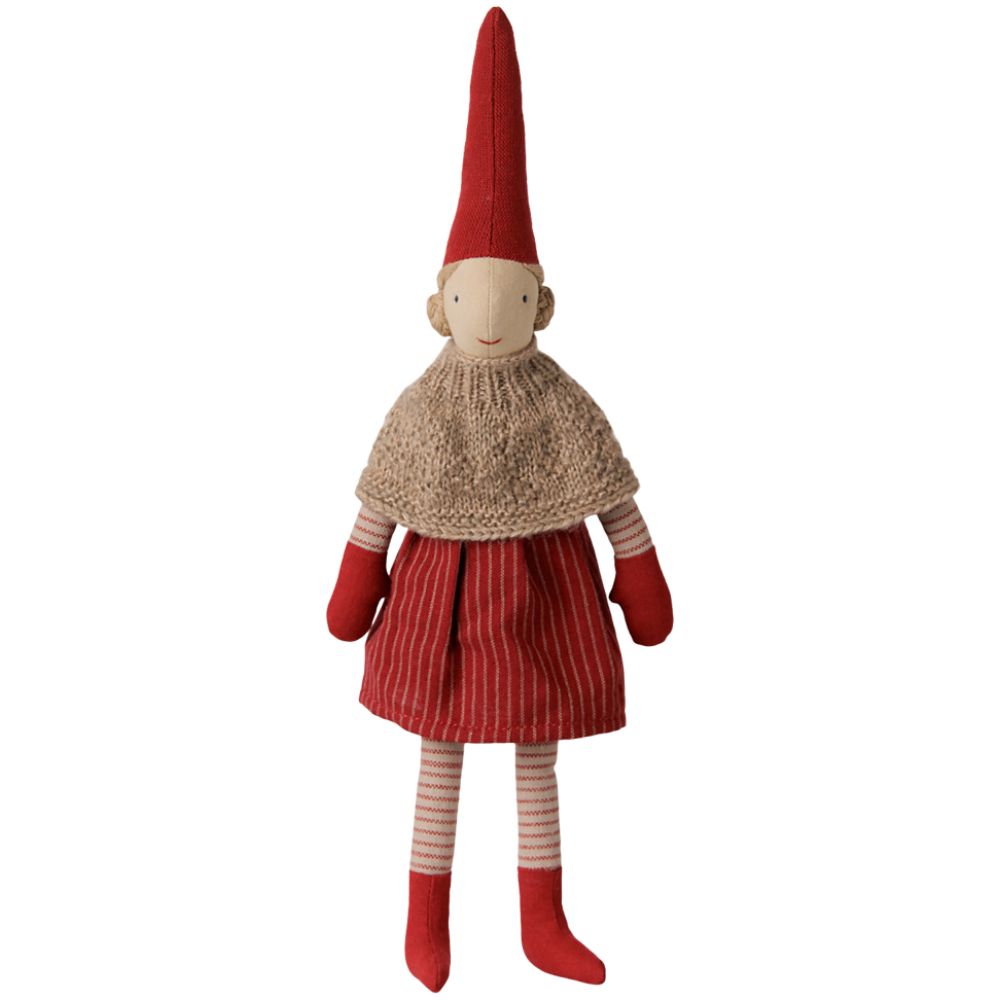 Nisse 31cm punainen mekko Maileg ENNAKKOMYYNTI