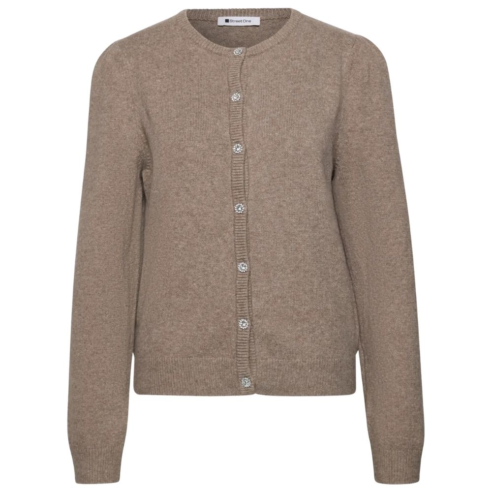 Neuletakki beige koristenapeilla S&O
