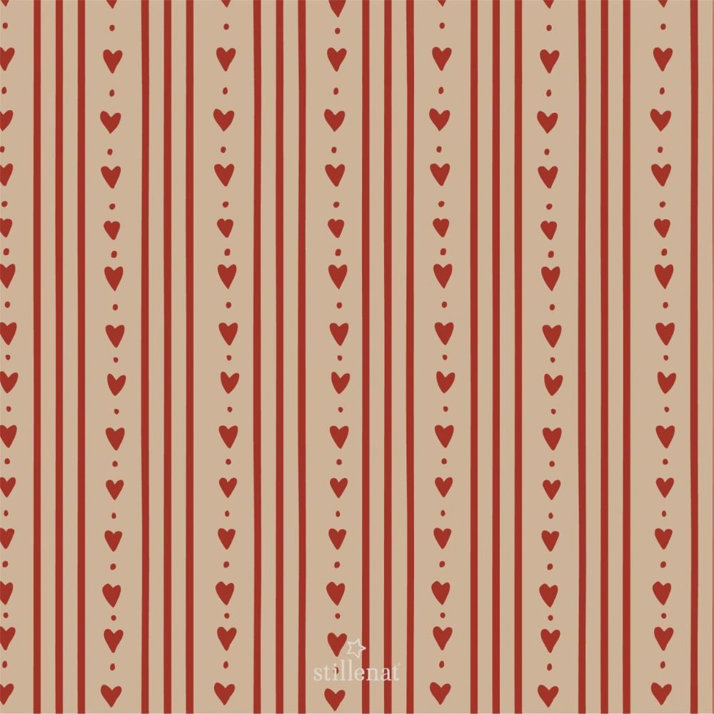 Servetti Hearts & Stripes 20kpl Ib Laursen